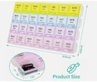 Fits Vitamins Large Weekly Pill Organizer Medicine Cases Boxs 2 Times A Day New