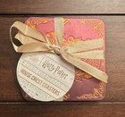 Harry Potter House Crest Coasters Gift Set Of 4 Metal Coasters Cork Backing New