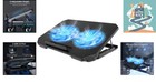 Black Adjustable Laptop Cooler Pad For 12-15 6  Laptops With Dual Fans And Us   