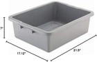 Rubbermaid Commercial Bus Box 7 Gal Gray Heavy Duty Restaurant Dish Washing Tub
