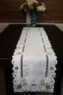 Wedding Bridal Passover Banquet Party Embroidered Lace White Placemat Runner