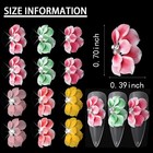  12pcs Simulation Flower For Nails 3d Flower Nail Charms Acrylic Nail Art 