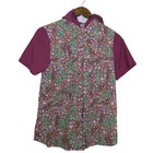 Jolly Gear Triple Crown Button Down Sun Hoodie Womens Small Purple Floral Hiking