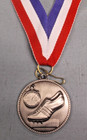 Track   Field Award Medals     Lot Of 13     Silver 1      Medals Red white blue Drape