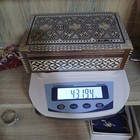Handmade Mother Of Pearl Jewelry Box Syrian Marquetry Damascus 20cm 431g