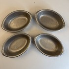 The Wilton Co  Oval Pewter Bowl Set Of 4 Measuring 7  X 4 5  Vintage