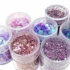Wrapables Chunky Glitter For Hair Face Makeup Nail Art Decoration  8 Colors 