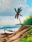 Highwaymen Inspired Florida Landscape Painting 18 X 24  rio Mar  Coa