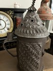 Primitive 18th Century Punched Tin Candle Lantern   Scarce   