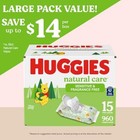 Huggies Natural Care Sensitive Baby Wipes 960 Count Unscented Plant Based Wipes