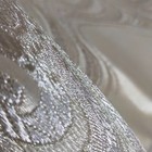 Japanese Vintage Kimono Fukuro Obi Table Runner Silver Flowing Water  9446