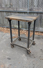 Heavy Iron Industrial Factory Or Machine Shop Table Work Bench  Antique  