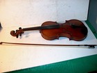 Antique Vintage Violin-label Read Germany Ussr Occupied W  Signed Bow   Case-14 