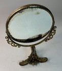 Vtg Matson  Hollywood Regency Swivel Tilt Vanity Mirror Patina Oxidation Bird