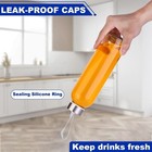 3 Packs Glass Water Bottles With Lid Clear Juice Bottles Reusable Bottle
