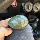 Green Carved Stone Turtle Figurine Polished Finish Decorative Sculpture