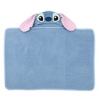 Lambs   Ivy Disney Stitch Luxury Blue Cotton Terry Hooded Baby Bath Towel
