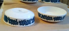 Corning Centura Evening Song White   Blue 4 7 8  Cereal Dessert Bowls Set Of 4