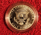 2014 S 90  Silver Enhanced Proof Kennedy Half Dollar In Original Acrylic Capsule