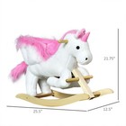 Kids Plush Rocking Horse Ride-on Toy Unicorn With Realistic Sound For 1-3 Years