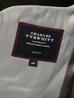 Charles Tyrwhitt Slim Fit Suit Men s 40s 34x27 Black Super 110 s Surgeon s Cuffs
