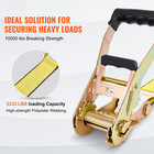 4 Pack Ratchet Tie Down Straps 10000 Lbs 2  X 27  Heavy Duty Double J Hook