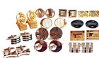 Mens Cuff Links Collection Lot 17 Pairs Some Signed Gold And Silver Tone Destino