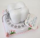 New In Box Tooth Fairy s Baby Tooth Bank   Saver Pink Girl 1990 Keepsake Quality