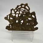 Vintage Art Nouveau Style Brass Letter Holder 1980s Lily Of The Valley Butterfly