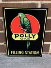 Polly Gas Gasoline Garage Oil Gas Man Cave  Vintage Sign Reproduction