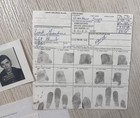 Vintage 1970s Nypd Mugshot And Fingerprint Arrest Card Italian Mafia Mobster