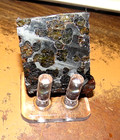 50 Gm Sericho Pallasite Meteorite Slice Kenya  Olivine  Stand Jal