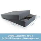   Archival Newspaper Preservation Storage Box  18  x13  x3    Gray