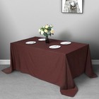 Chocolate Brown Polyester 90x132  Rectangle Tablecloths Wedding Party Linens