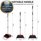 Broom And Dustpan Set  52-in Long Adjustable Handle Broom Dustpan Combo With Dus