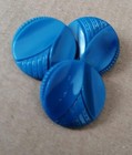 Antique Czech Glass Buttons - Vintage - Art-deco - 1920  s-1930  s  3pcs  - F979
