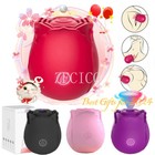 10 Powerful Speeds Rose Massage Usb Charging Massager Pain Relief Sucking Flower