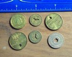 Lot Of 6 Vintage Ny Transit   Nyc Subway Tokens  1979 Diamond Jubilee Suffolk