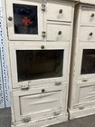 Antique Medical Barber Cabinet Apothecary Wood