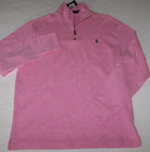 Nwt Polo Ralph Lauren Hampton Pink Half-zip French Rib Sweater Men s L Navy Pony