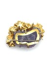 Gold purple Amethyst Silver Jewelry Brooch