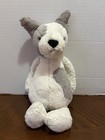 Jellycat Bashful Terrier Dog Plush White   Grey Medium Stuffed Animal Retired