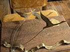 Vintage Mid Century Birds In Flight Brass Wall Sculpture Wood Wooden Hanging Art