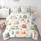  Summer Camp Camper 7 Piece Comforter Set Bed In A Bag For King Blue Green Red
