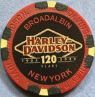 Harley Davidson 120th Anniversary Poker Chip From Adirondack Hd New York