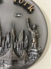 New York 8  Decorative Plate Silver And Gold