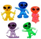  Lot Of 24 Neon Mini Aliens Figures Carnival Party Goody Bags Vending  Free Ship