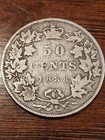 1888 Canadian 50 Cents Silver Coin - Low Mintage 60k