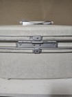 Vintage Samsonite Silhouette Cream Train Hard Makeup Case With Mirror No Keys