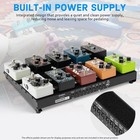 Strich 15x11  Guitar Pedal Board Built-in Power Supply Light Aluminum W  Cables